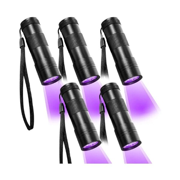 JOYBUY 5pcs - Violet Light Flashlight - Portable Mini UV LED Flashlight Torch