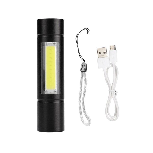 Zoomable L2+COB Torch 1000lm 3 Modes Waterproof Outdoor Mini Flashlight