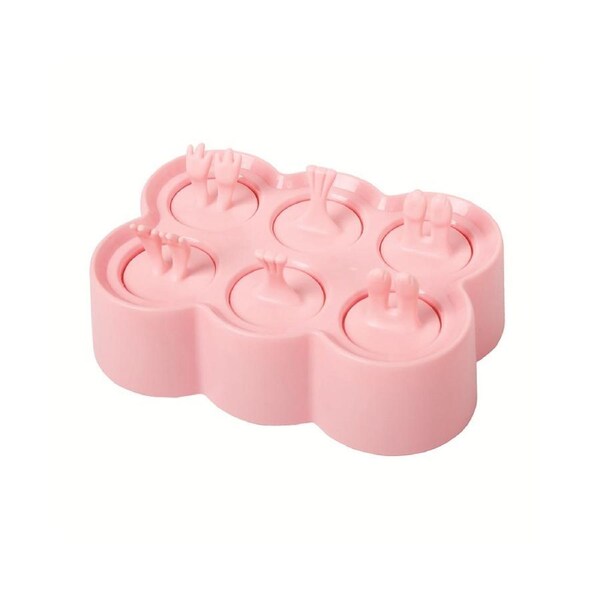 Ice Cream Mold Eco-friendly Non Stick Silicone Homemade Ice Cream Maker for Home-Pink-Pink Rectangle#.