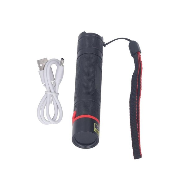 LED Flashlight 8 Modes USB Rechargeable High Brightness Mini Magnetic UV Flashlight for Outdoor Emergency