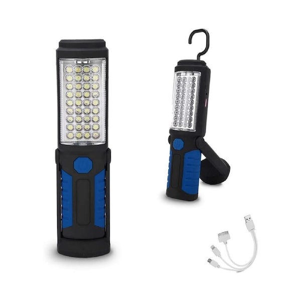 Portable Super Bright LED Pocket Pen Light Magnetic Work Light Flashlight with Clip Orange