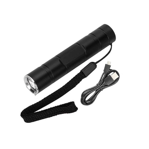 Ultraviolet Flashlight Rechargeable Mini 365nm Black Light Flashlight for Counterfeit Money Pet Urine Detection
