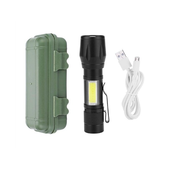 2pk LED Handheld Spotlight Torch FloodLight (Sydney Stock) Rechargeable Flashlight Torch Powerbank USB Light Torch Camping