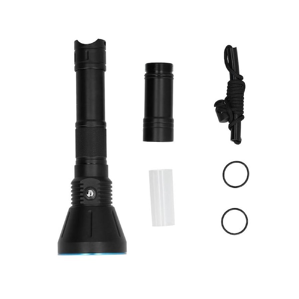 Portable High Bright LED Flashlight USB Rechargeable Torch Light with Magnet for Camping Red