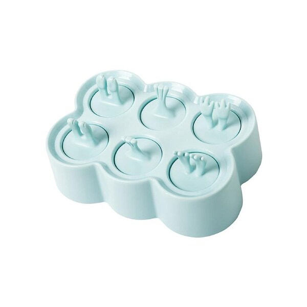 Ice Cream Mold Eco-friendly Non Stick Silicone Homemade Ice Cream Maker for Home-Blue-1#
