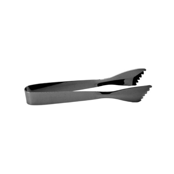 Ice Tongs Food Grade Thicken Stainless Steel Prevents Slipping Sugar Food Tweezers for Home Kitchen Bar Black Plated