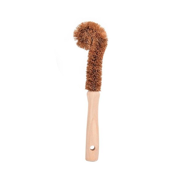 Coconut Fiber Brush Long Wooden Handle Cleaner Cleaning Brush for Bottle Coffee Pot Glasses
