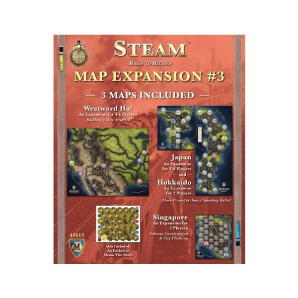 Steam Role Playing RPG Board Game 3-Map Expansion No3 Kids/Children 12y+
