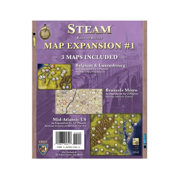 Steam Role Playing Board Game RPG 3-Map Expansion No1 Kids/Children 12y+