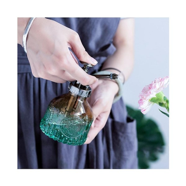 Glass Plant Mister Spray Bottle for Indoor Outdoor House Plant - Green