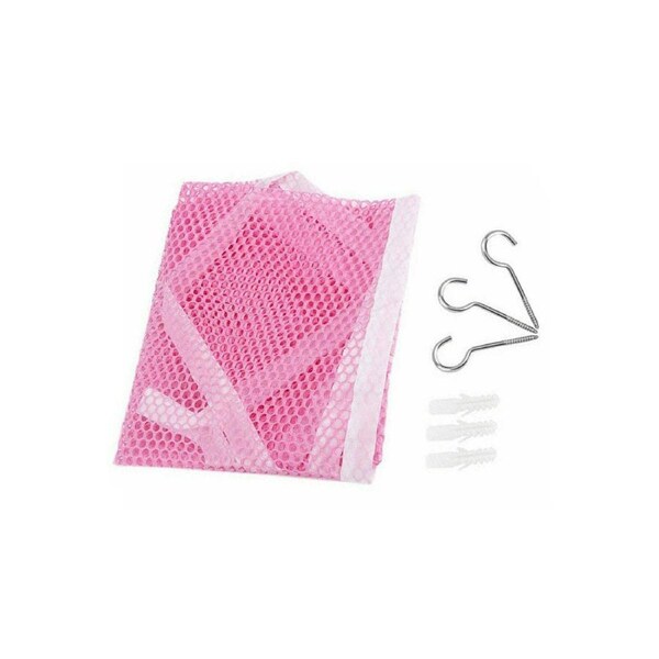 Toy Hammock for Bedroom Nursery Storage Toys Teddy Bear - Pink