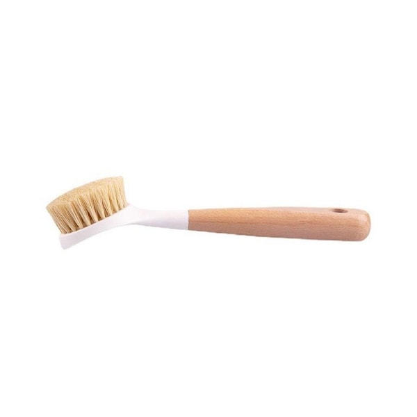 Be Good Kitchen Dish Brush with Beech wood Handle – Long Handle Dish Scrubber with Tough Bristles