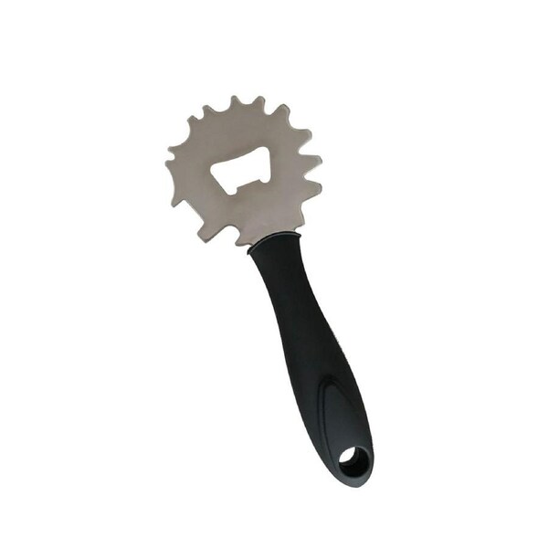 Metal BBQ Grill Grate Cleaner Barbecue Oven Scraper Scrubber Bottle Opener Tool-Silver