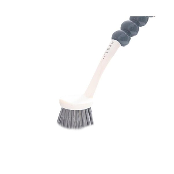 1Pc Kitchen Dish Cleaning Brush with Long Handle Hanging Hole Pot Brushes(Round, Grey)