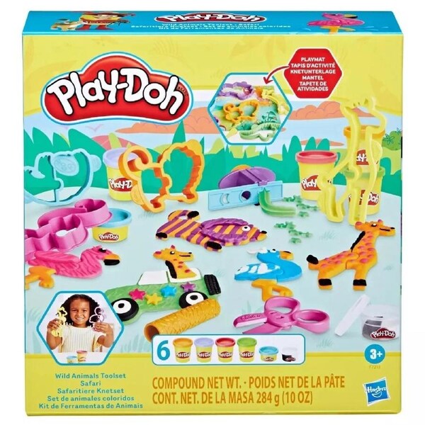Playdoh Wild Animals Safari Playset Toolset Ages 3+ New Toy Play Gift Play-doh
