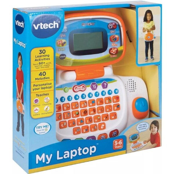 VTech My Laptop Educational White/Orange Ages 3+ New Toy Learn Preschool Play