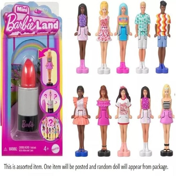 Barbie Mini BarbieLand 1.5-inch Doll in Lipstick Tube Surprise Reveal New Toy