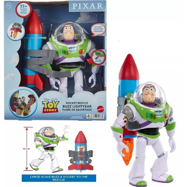 Mattel Disney Pixar Toy Story Rocket Rescue Buzz Lightyear Talking Action Figure