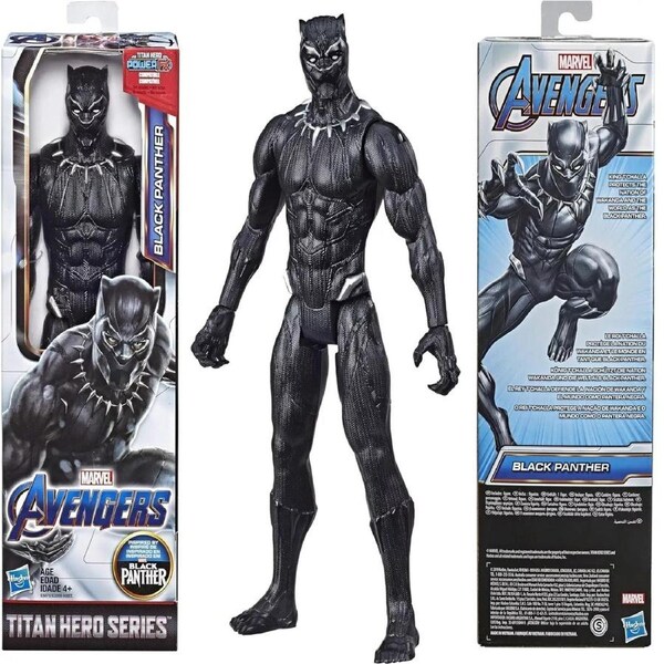 Avengers Marvel Endgame Titan Hero Series Black Panther 12" Action Figure
