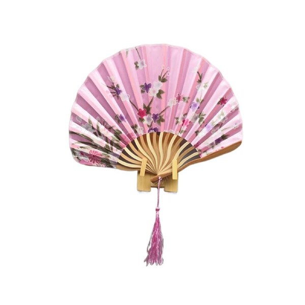 Shell Fan No Burr Non-breakable Hand Fan Home Supply-Pink - Pink