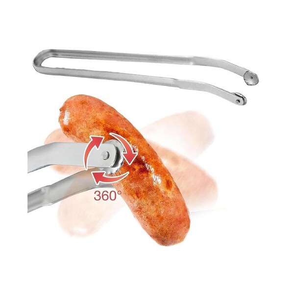 38cm BBQ Sausage Turning Tongs for Cooking&nbsp;Stainless Steel Kitchen Tong