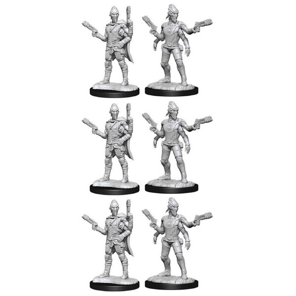 3x 2pc Starfinder Deep Cuts Unpainted Miniatures Kasatha Operative