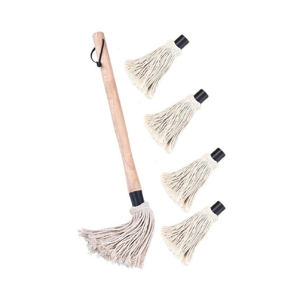 BBQ Basting Mop Brush for Sauce with 5 Replacement Heads