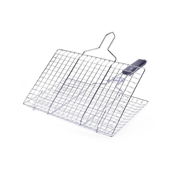 Barbecue Grill Anti-rust Heat-resistant Strong Bearing Capacity Camping Barbecue Grill Mesh for Outdoor-A