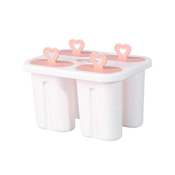 Ice Cream Mold Food Grade Creative Handle PP Material DIY Homemade Popsicle Mold Ice Cream Maker Kitchen Supplies -White