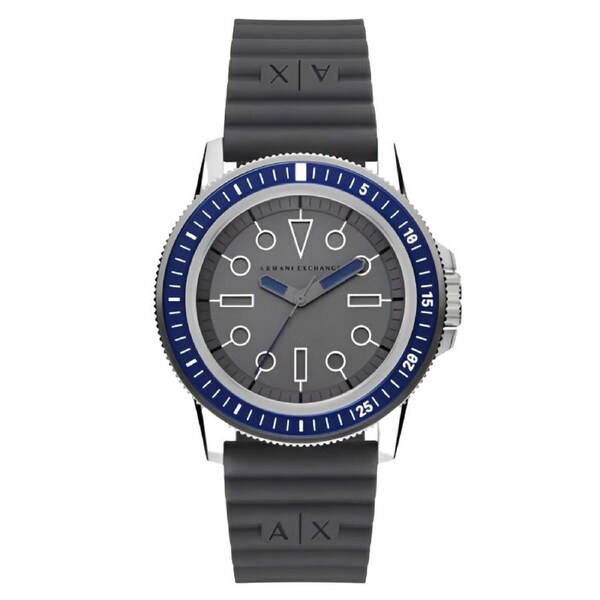 Armani Exchange Three-Hand Gray Silicone Men’s Watch (AX1862)