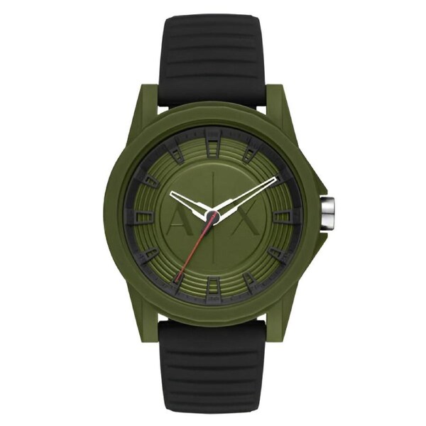 Armani Exchange Three-Hand Black Silicone Men’s Watch (AX2527)