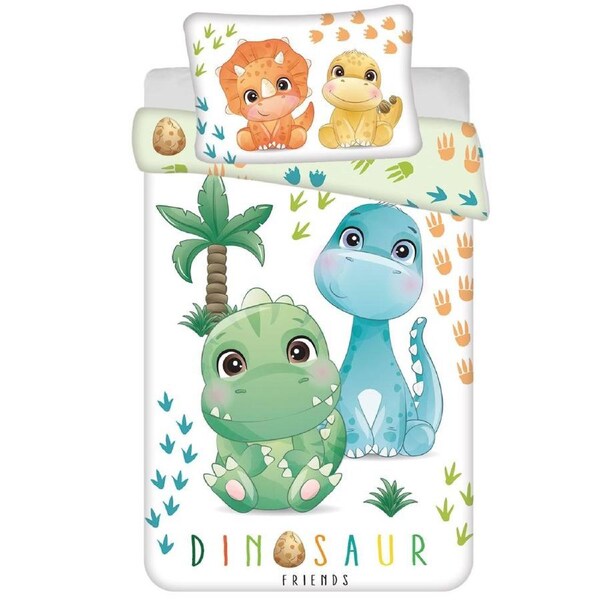 Sweet Home Kids Dinosaur Cotton Quilt Cover Set for Toddler Bed