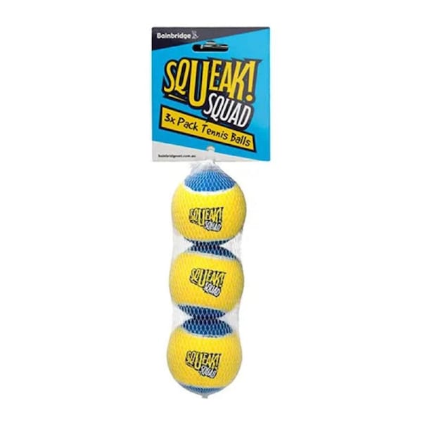 Tennis Balls 3pk Squeak Squad Dog Toy