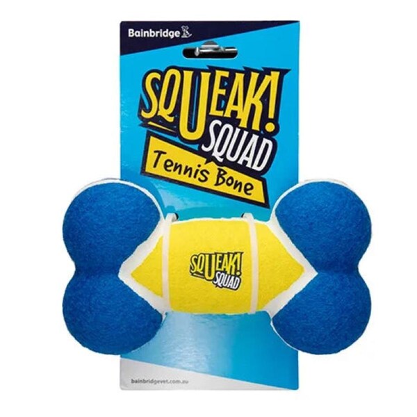 Tennis Bone Squeak Squad Dog Toy