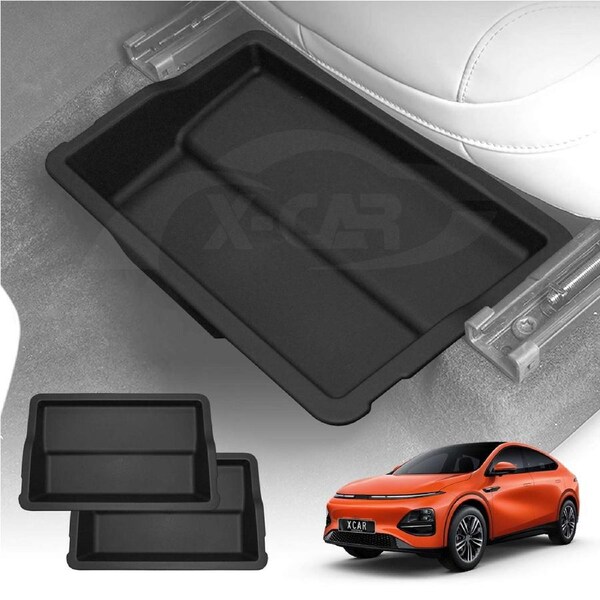 Car Under Seat Storage Box for Xpeng G6 2024-Onwards Front Seats Organizer Tray Pack of 2