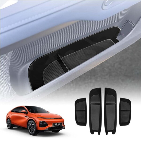 Car Door Side Storage Box Tray for Xpeng G6 2024-Onwards Organizer Accessories Front and Rear Row Set of 4