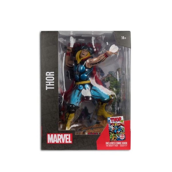 McFarlane 1:6 Scale Marvel Thor The Mighty Thor #177 Figure With Scene & Comic