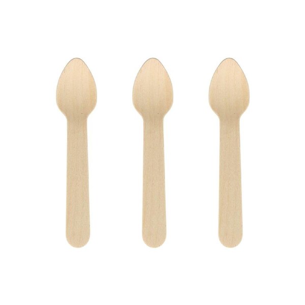 Eco Wooden Mini Spoons (Pack of 25)