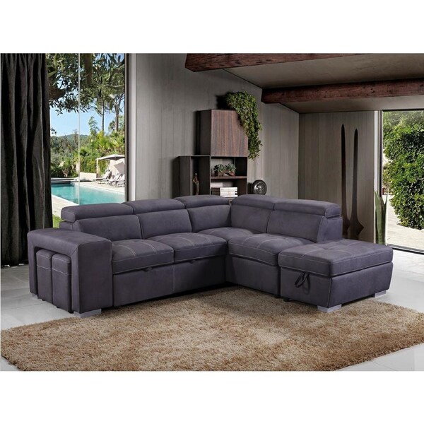 Bellini Sofa/Sofa bed-Grey-Chaise facing right