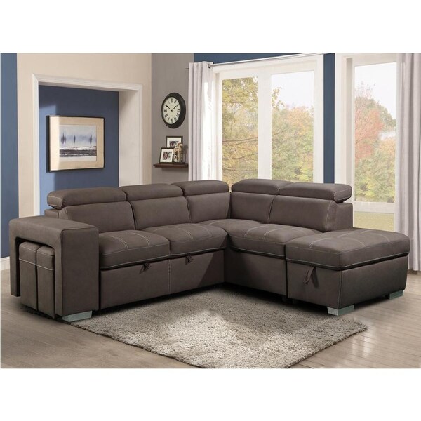 Bellini Sofa/Sofa bed-Brown-Chaise facing right