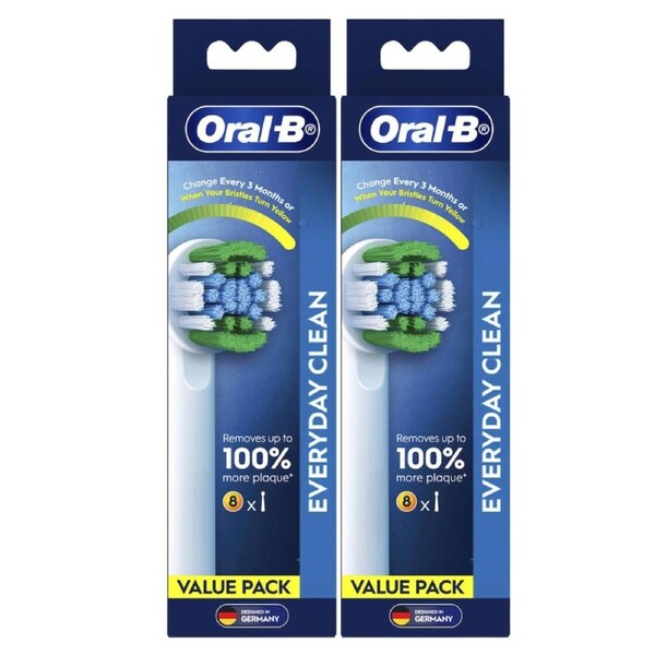 2x Oral-B Everyday Clean Electric Toothbrush Replacement Heads 8 pack