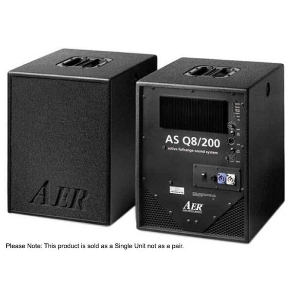 AER ASQ8 Active Loudspeaker System 200 Watt 2x8" Woofer 1" Dome-Tweeter Two-Way Full-Range