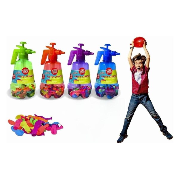 Battle Splash Water Balloon Pump with 200 Balloons, EJF 1000166DOM