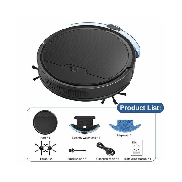 JOYBUY 3 IN 1 Robot Vacuum Cleaner Sweep Wet Mopping Carpet Floors Smart APP WIFI