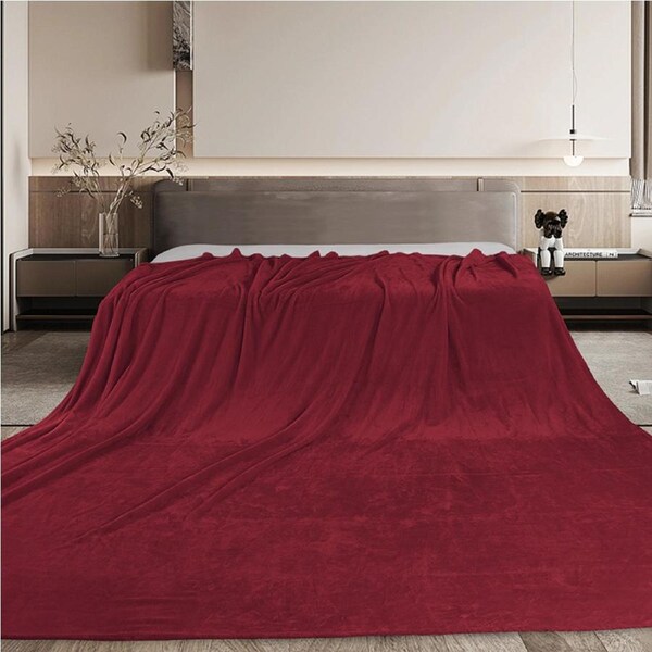 Ramesses Giant Extra Large Family Blanket 315cm x 315cm Burgundy