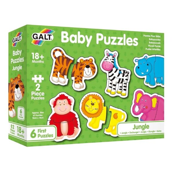 Galt Baby Puzzles Jungle 6 x 2 Piece Jigsaw Puzzles