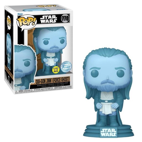 Star Wars Qui-Gon Jinn Force Ghost Glow-in-the-Dark Special Edition Funko POP! Vinyl