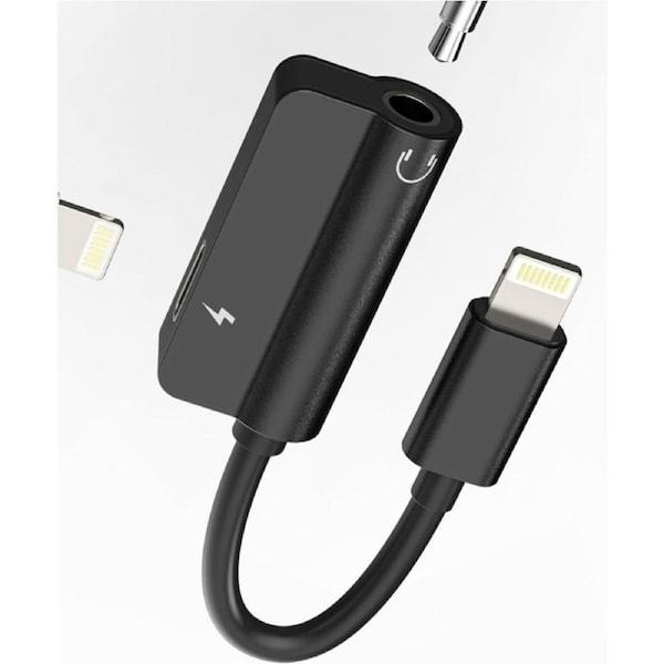Lightning to 3.5mm Headphone Adapter(2 in 1)for iPhone 14 Pro Max AUX Cable Jack Charger Splitter for Apple MFI Certified Adaptor Audio Converter Dual Port Connector for iPad Earphone Car Accessories