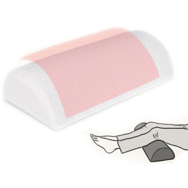 Back Pain Relief Memory Foam Pillow - Half Moon Bolster Knee Pillow for Side, Back, Stomach Sleepers - 2packs