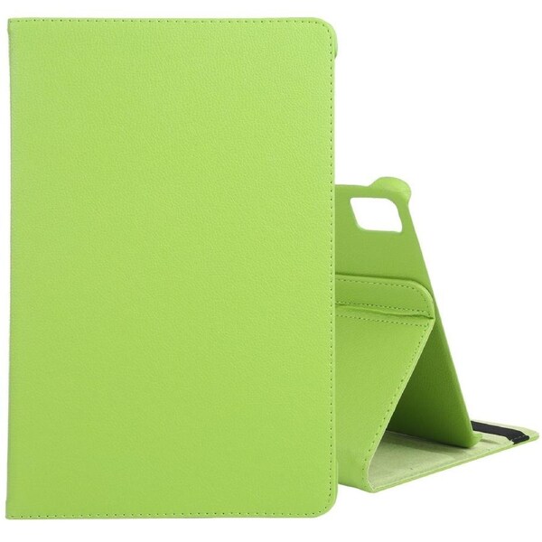 For iPad Air 11-inch (M3) Case, Rotatable PU Leather Lychee Cover, Stand, Green